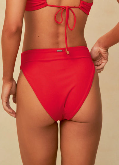 Scarlet Red Sully High Rise Bikini Bottom