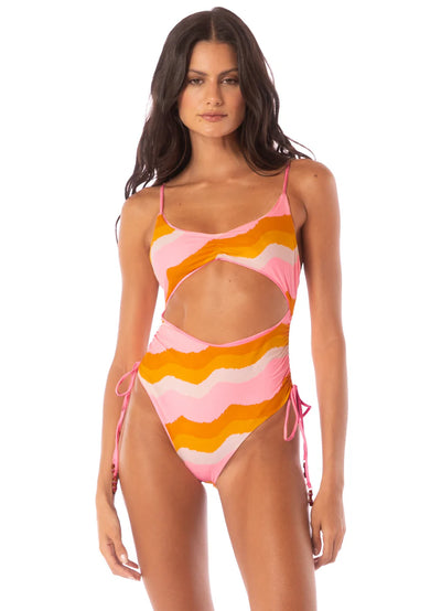 Orchid Pink Kai Cut Out One Piece