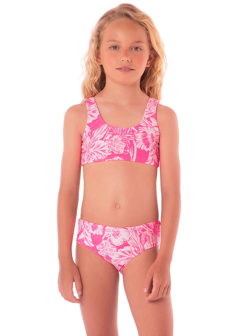 Pink Blossom Hoya Bikini Set Girls