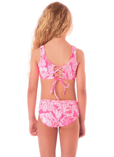 Pink Blossom Hoya Bikini Set Girls