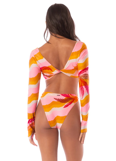 Paradiso Waves Chance High Rise Thin Side Bikini Bottom