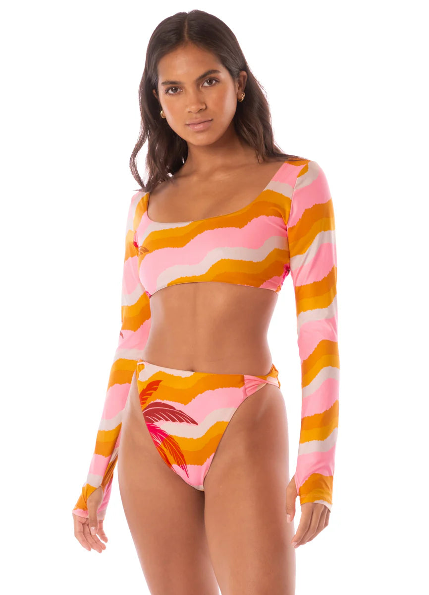 Paradiso Waves Chance High Rise Thin Side Bikini Bottom