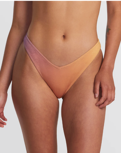 Golden High Leg French Bikini Bottoms