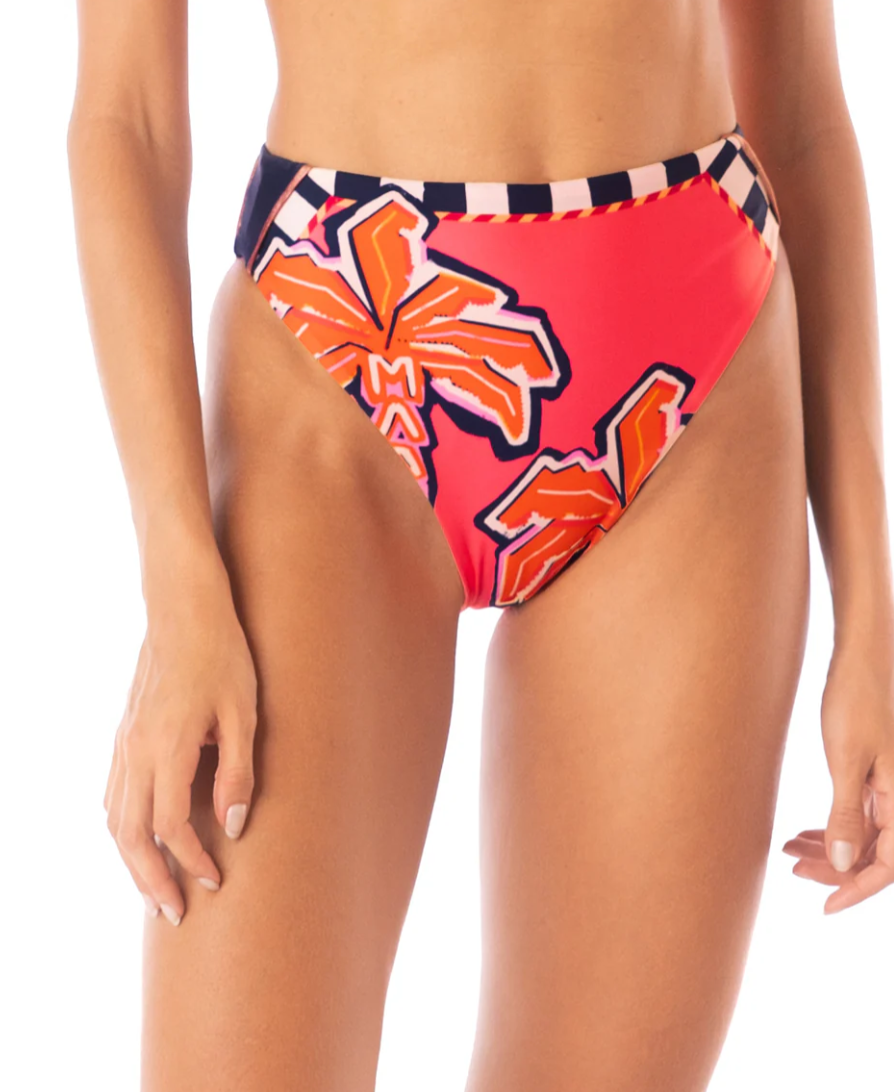 Racing Palms Opal High Rise Classic Bikini Bottom