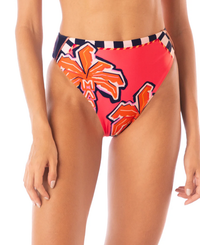 Racing Palms Opal High Rise Classic Bikini Bottom