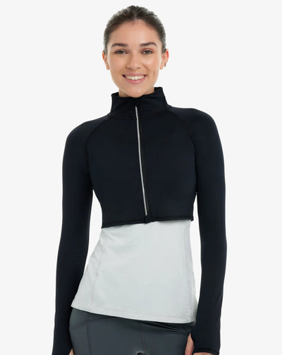 Women's Full Zip Crop Top