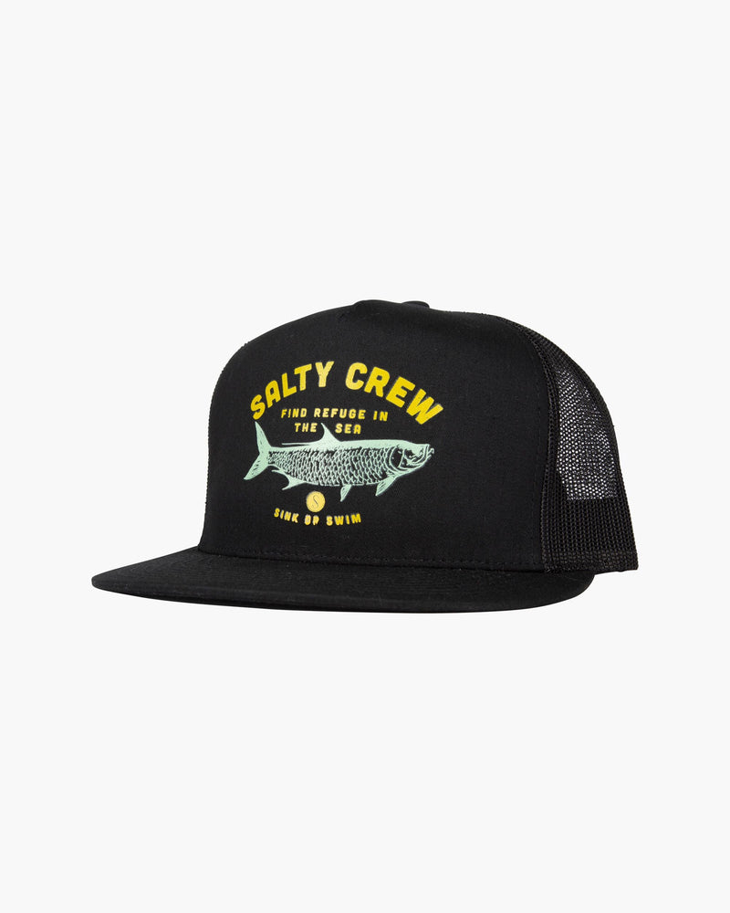 Salty Crew Rooster 6 Panel Hat - Black